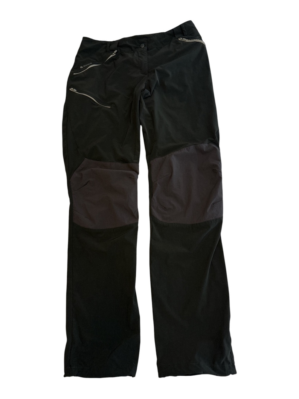 QUECHUA DECATHLON MENS HIKING PANTS DOUBLE KNEE ZIP POCKETS ANKLE TIES W 32 L 31